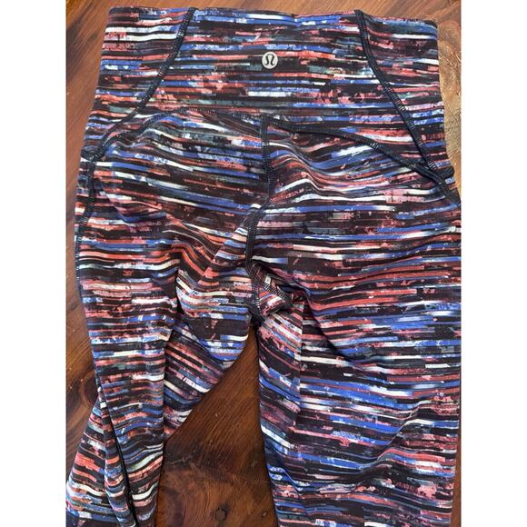 Lululemon Fast Free 7/8 Tight II *Nulux 25" Hinshu Alpine White Multi Size 4 - Picture 12 of 13
